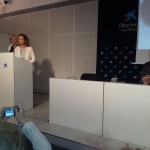 La socióloga Patrícia Soley-Bertran,  ganadora del I Premio de Periodismo María Luz Morales. Accésit para el periodista Benoït Cros